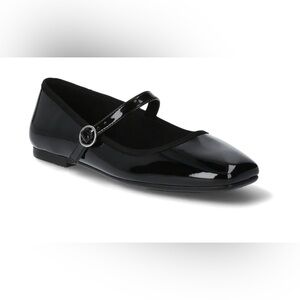 NWB Scoop Women’s Faux Leather Mary Jane Flats  size 10 black patent Black